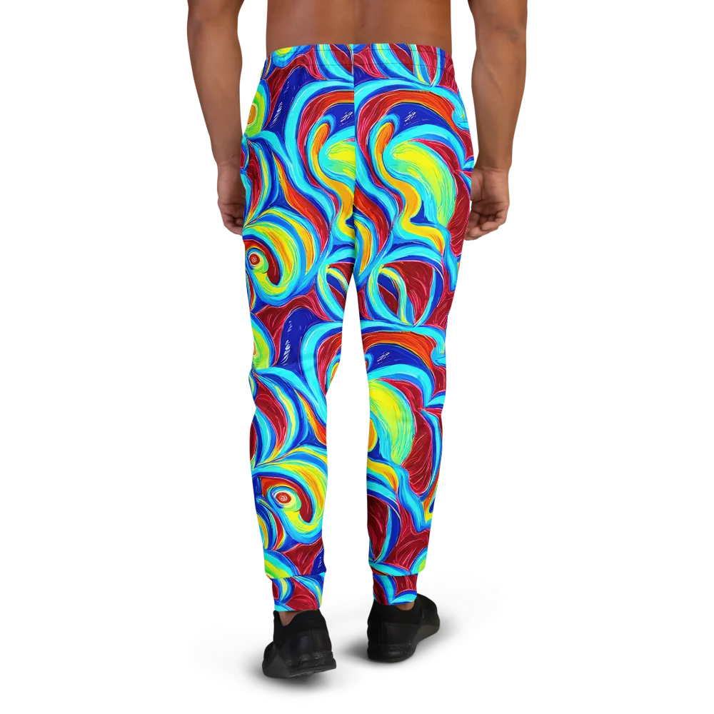 Azure Cyclone on Men's Joggers — Back