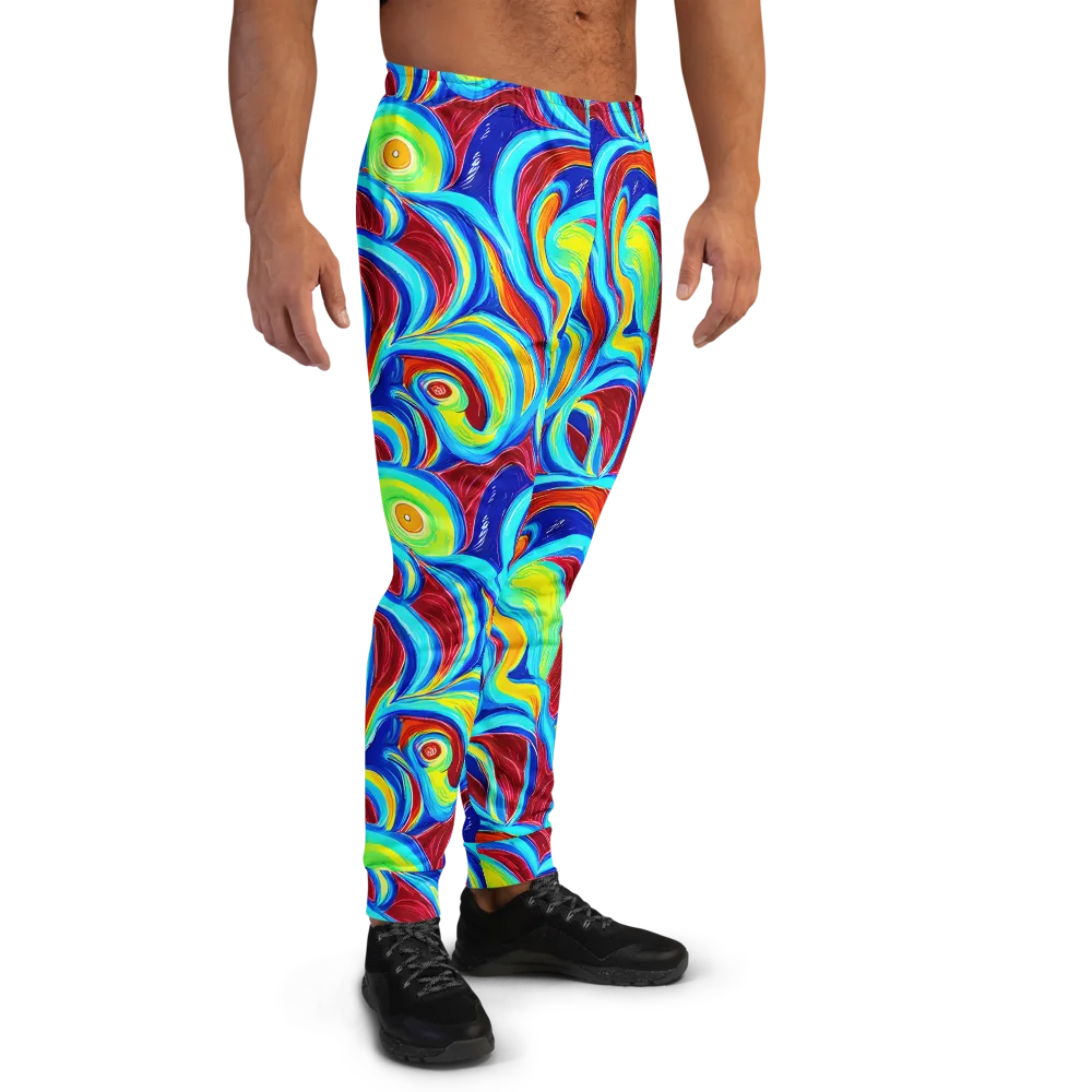 Azure Cyclone on Men's Joggers — Right