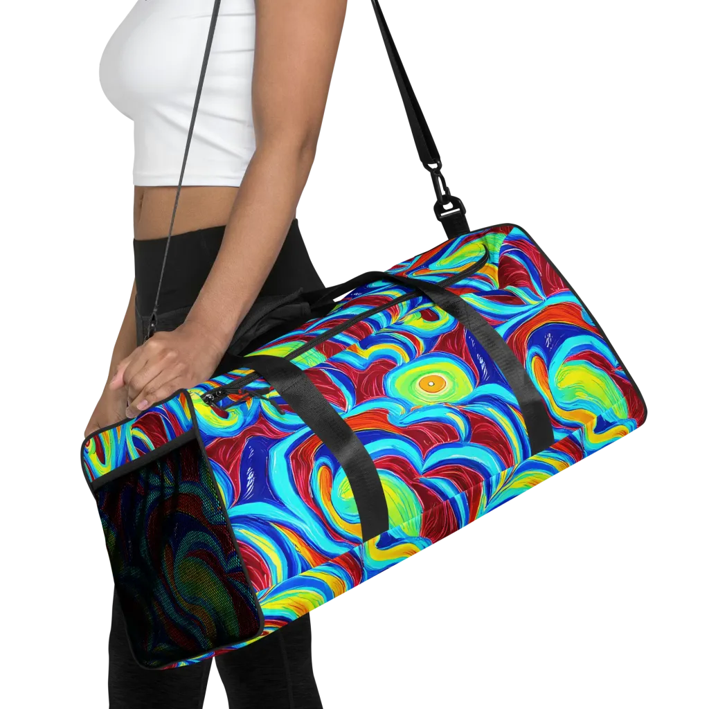 Azure Cyclone on Duffle Bag — Front