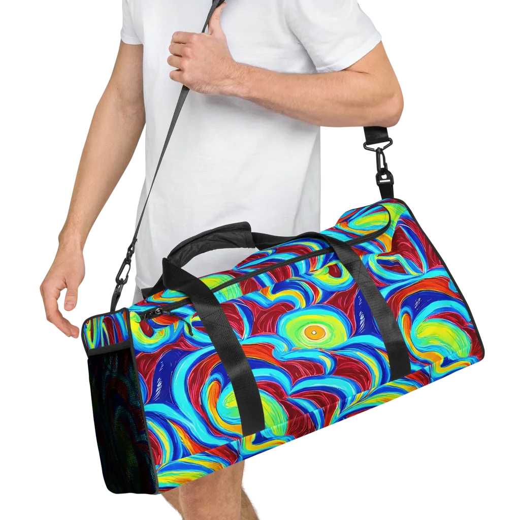 Azure Cyclone on Duffle Bag — Right Front