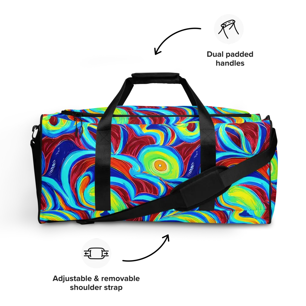 Azure Cyclone on Duffle Bag — Front