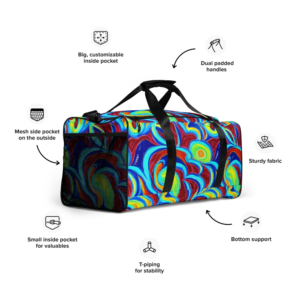 Azure Cyclone on Duffle Bag — Right Front