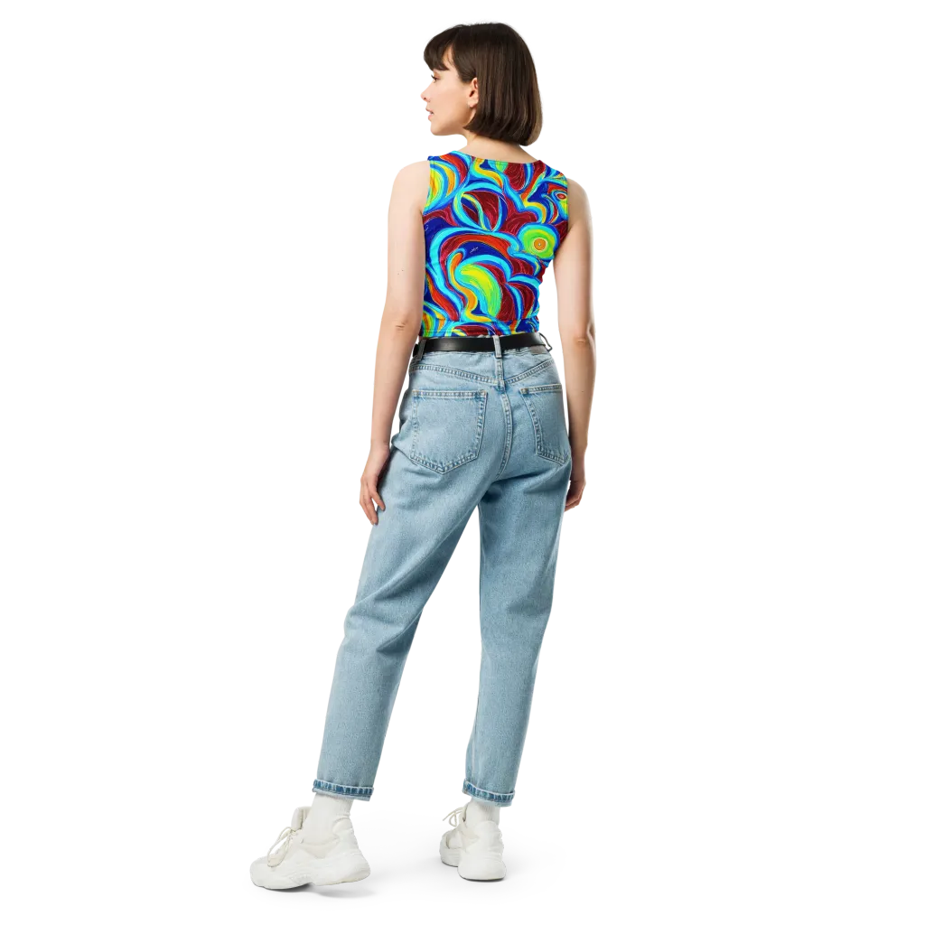 Azure Cyclone on Crop Top — Back