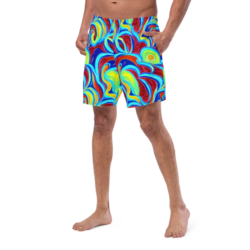 Azure Cyclone on Swim Trunks — Left Front