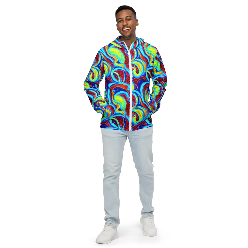 Azure Cyclone on Men's Windbreaker — Front