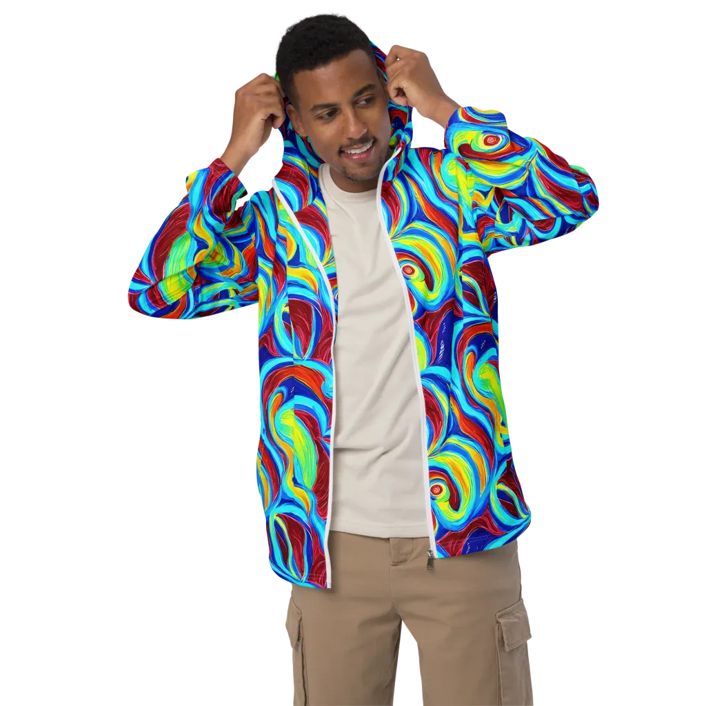 Azure Cyclone on Men's Windbreaker — Front