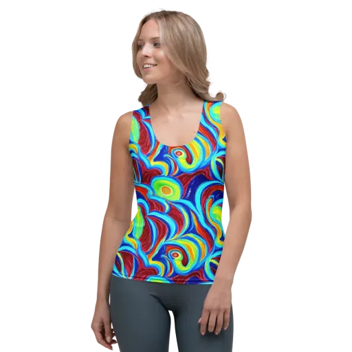 Azure Cyclone on a Women's Tank Top