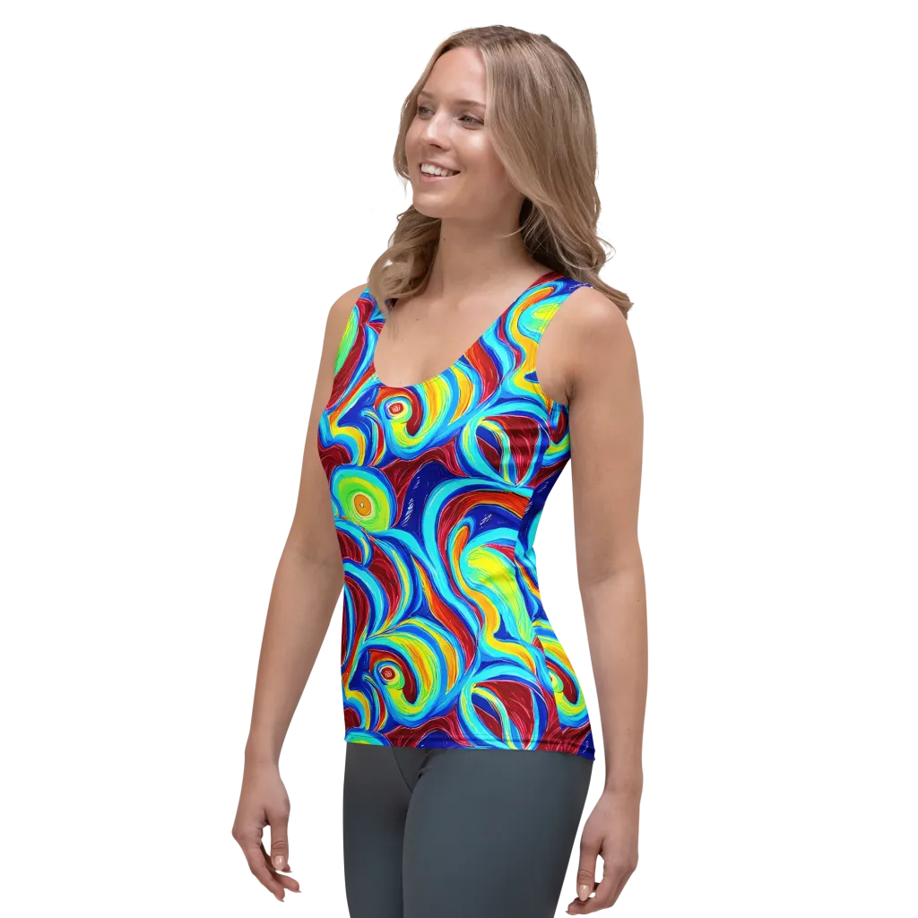 Azure Cyclone on Women's Tank Top — Left Front
