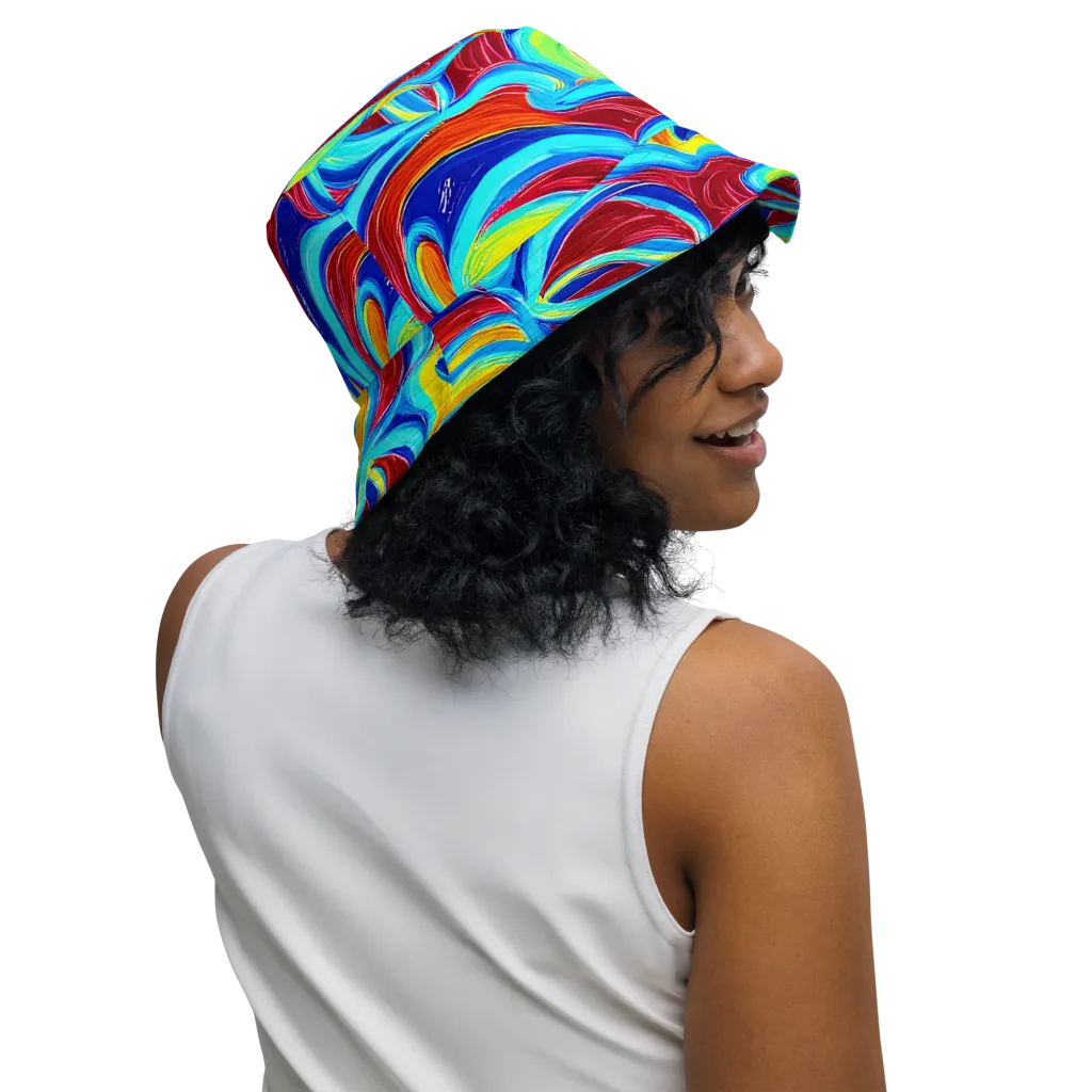 Azure Cyclone on Reversible Bucket Hat — Right Outside