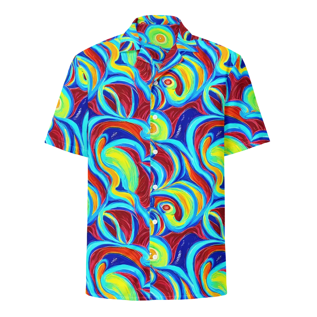 Azure Cyclone on Button Shirt — Front