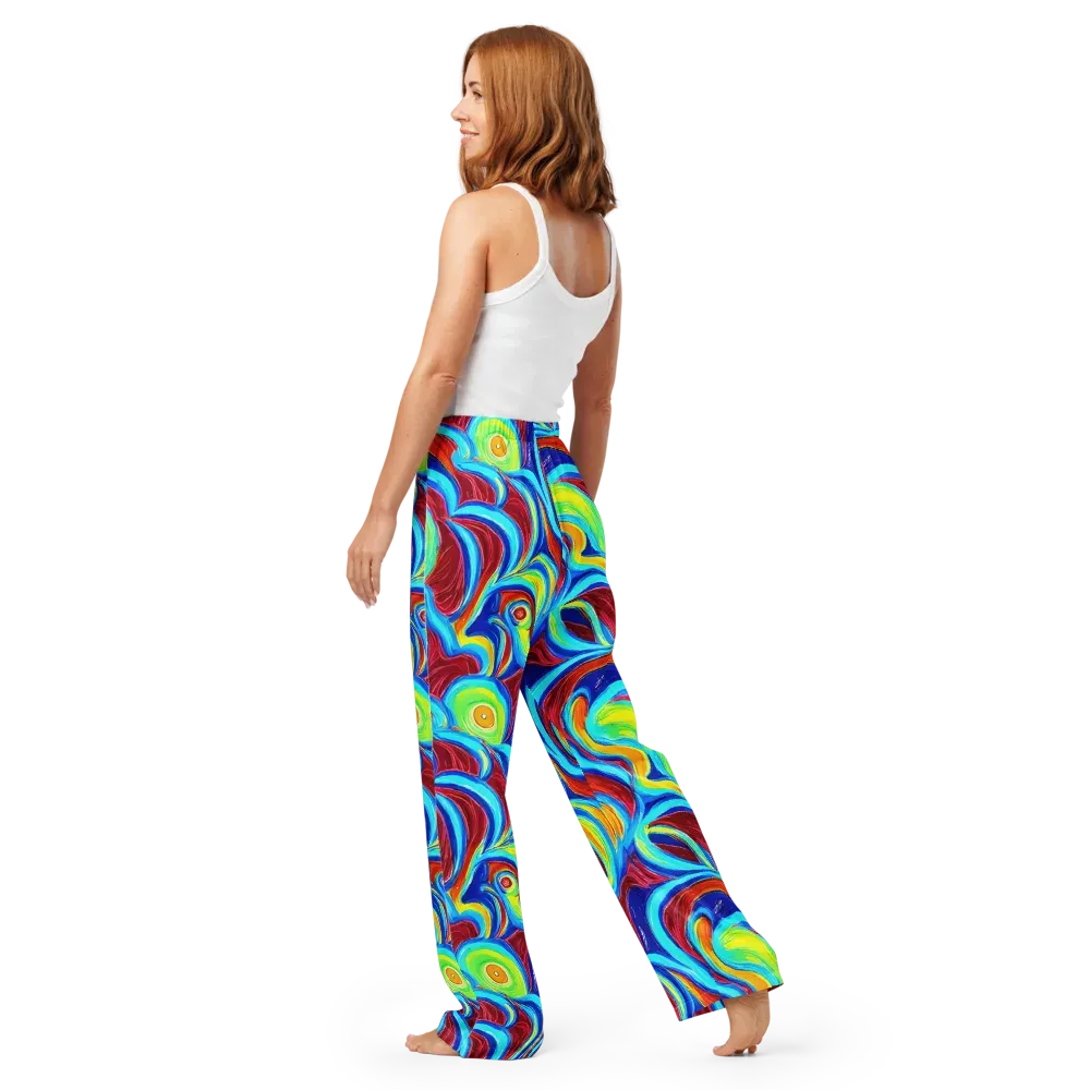 Azure Cyclone on Women's Pajama Pants — Back