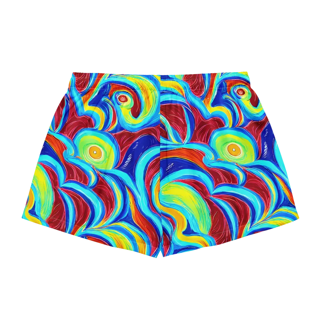 Azure Cyclone on Women's Pajama Shorts — Back