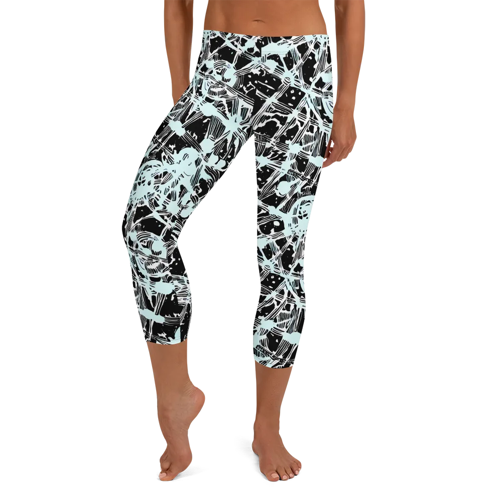 Polar Static on Capri Leggings — Front