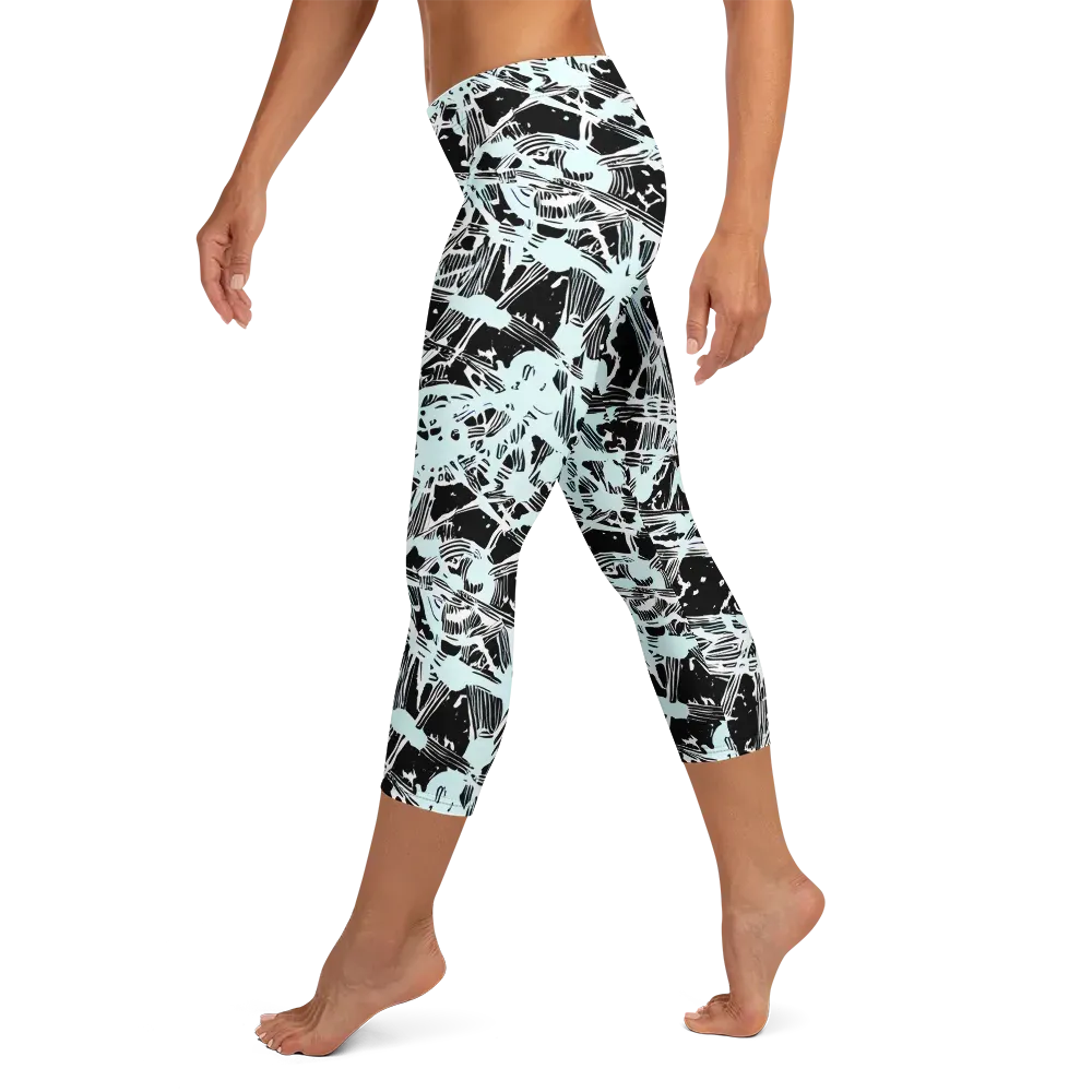Polar Static on Capri Leggings — Left