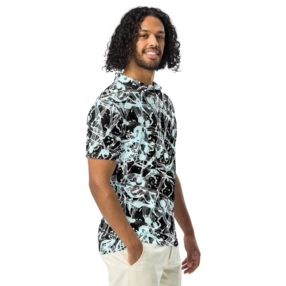 Polar Static on Men's Slim Fit Polo Shirt — Right Front