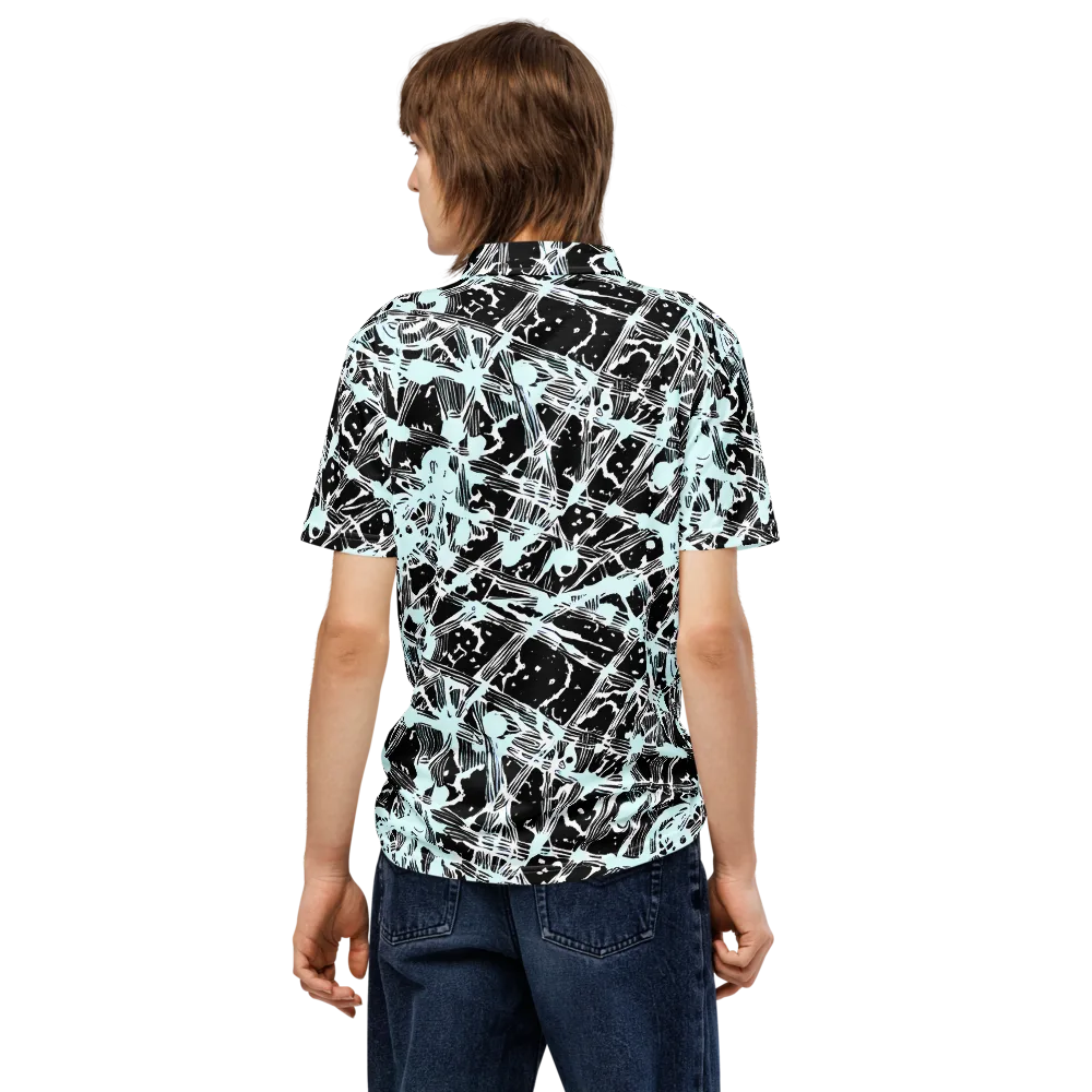 Polar Static on Men's Slim Fit Polo Shirt — Back