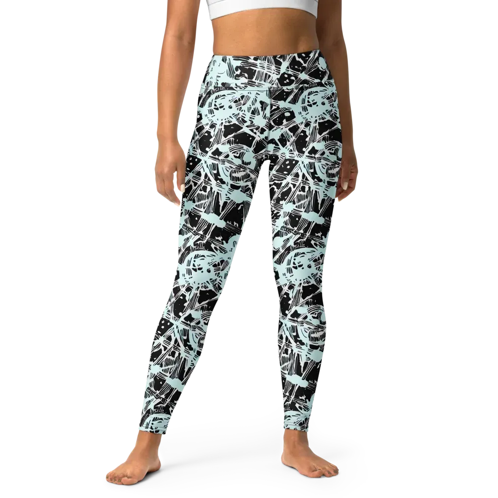 Polar Static on Yoga Leggings — Front