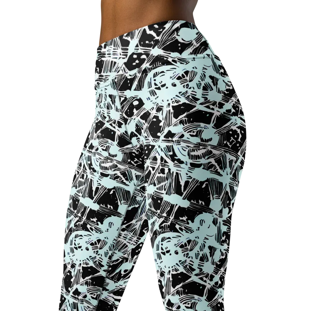 Polar Static on Yoga Leggings — Left Front