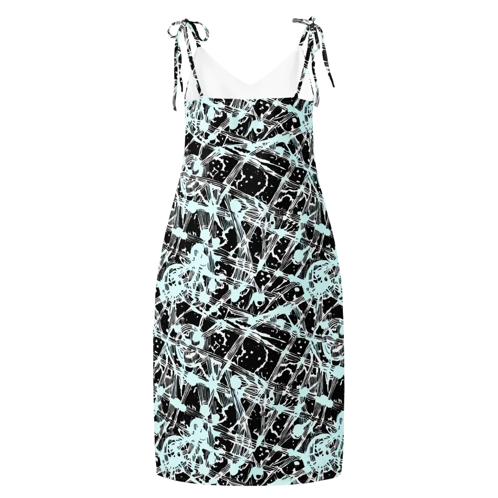 Polar Static on Slip Dress — Back