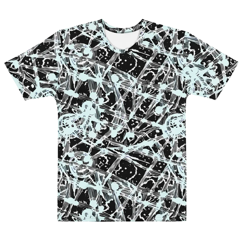 Polar Static on Men's Cotton Crew Neck T-Shirt — Front