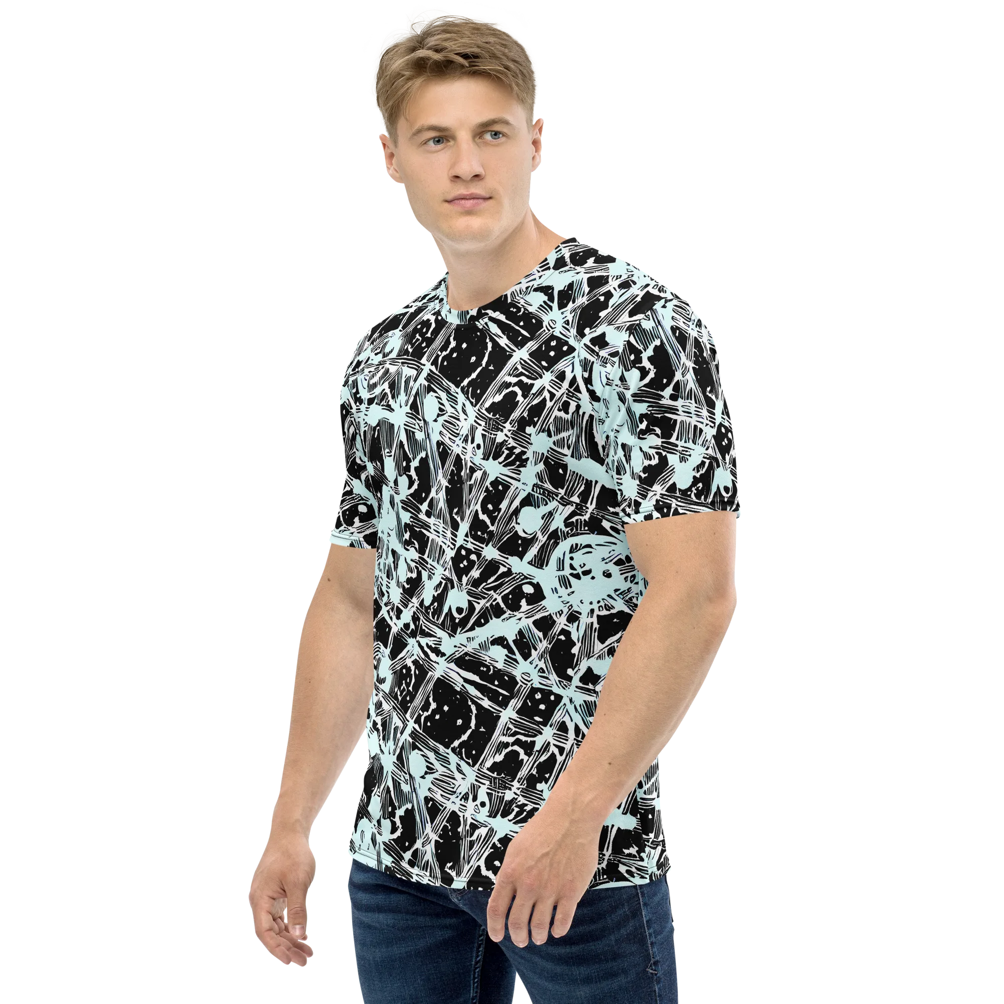 Polar Static on Men's Crew Neck T-Shirt — Left