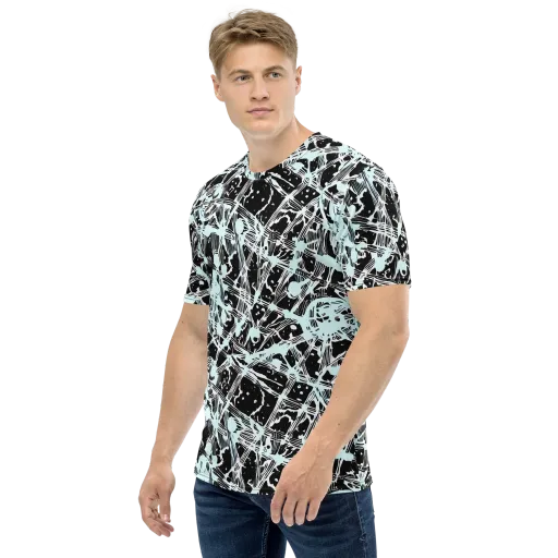 Polar Static on a Men's Crew Neck T-Shirt