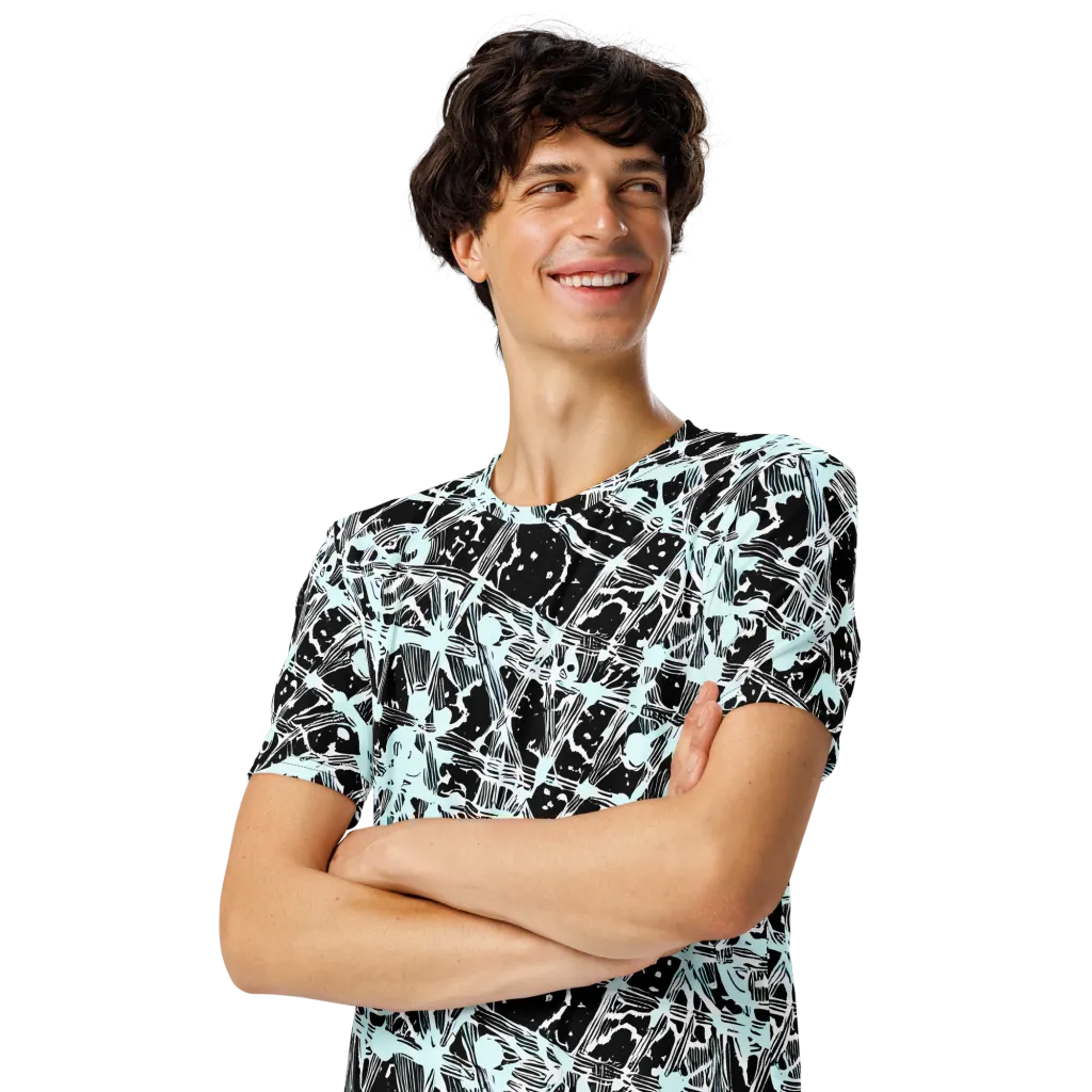 Polar Static on Men's Crew Neck T-Shirt — Left Front