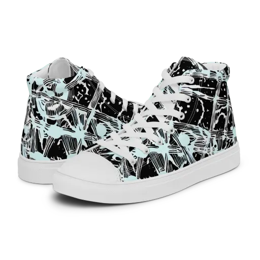 Polar Static on a Men's High Top Canvas Shoes