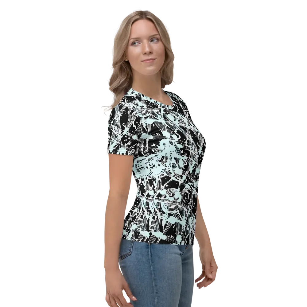 Polar Static on Women's Crew Neck T-Shirt — Right