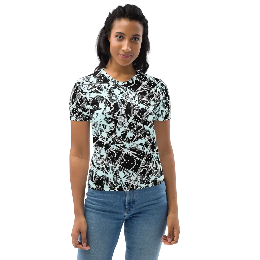 Polar Static on Women's Crew Neck T-Shirt — Front