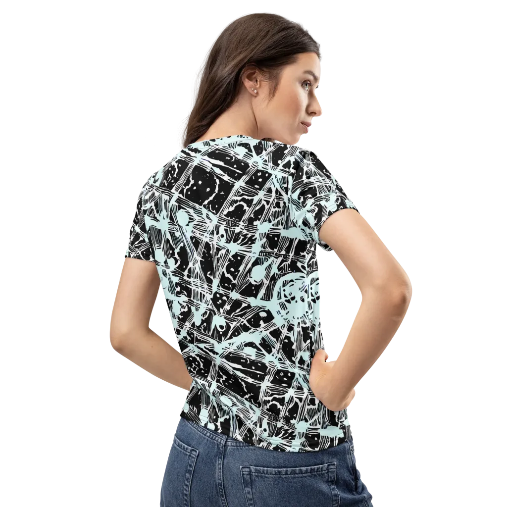 Polar Static on Women's Crew Neck T-Shirt — Back