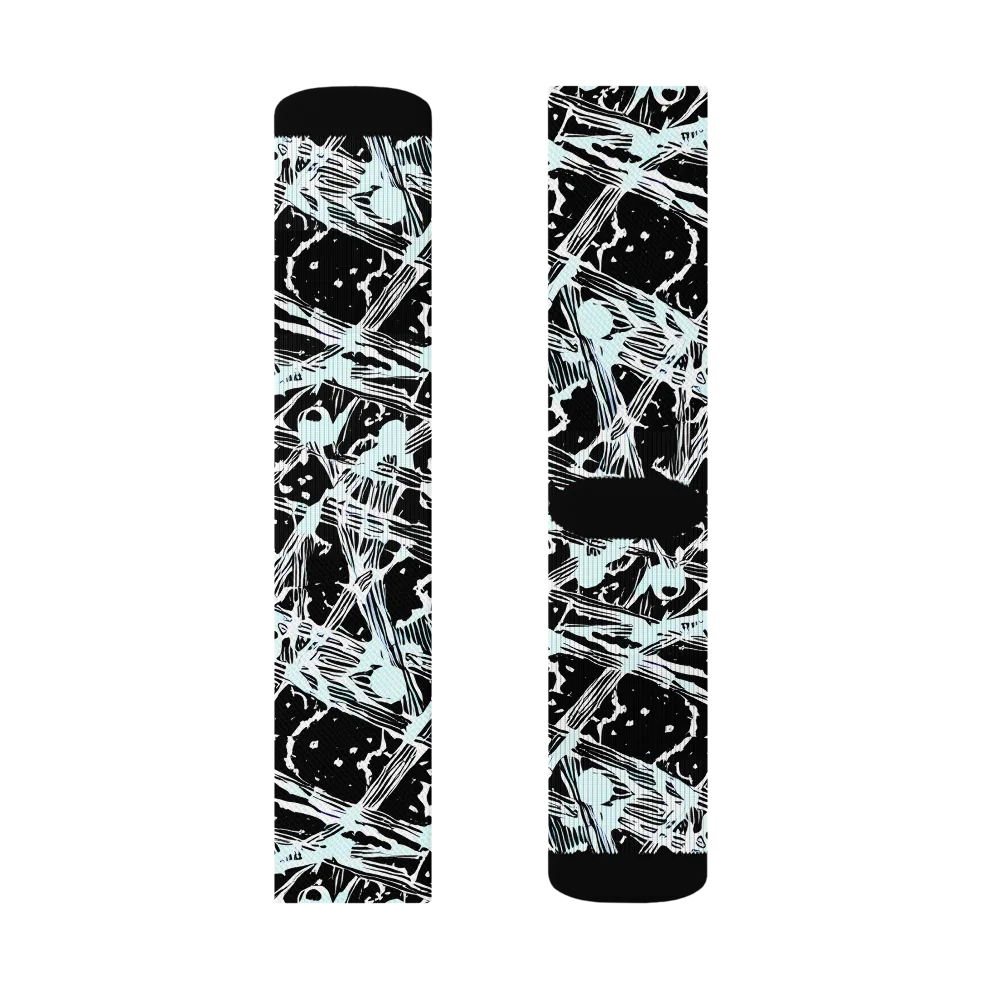 Polar Static on Socks — Left Sock