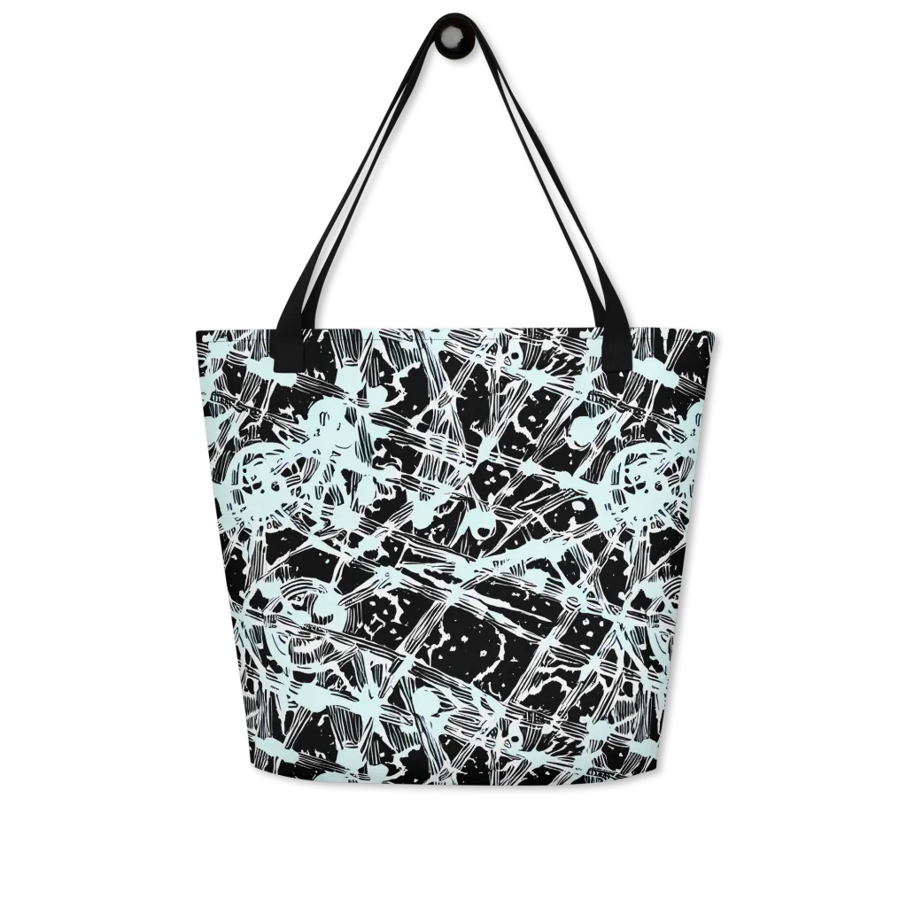 Polar Static on Large Tote Bag W/ Pocket — Front
