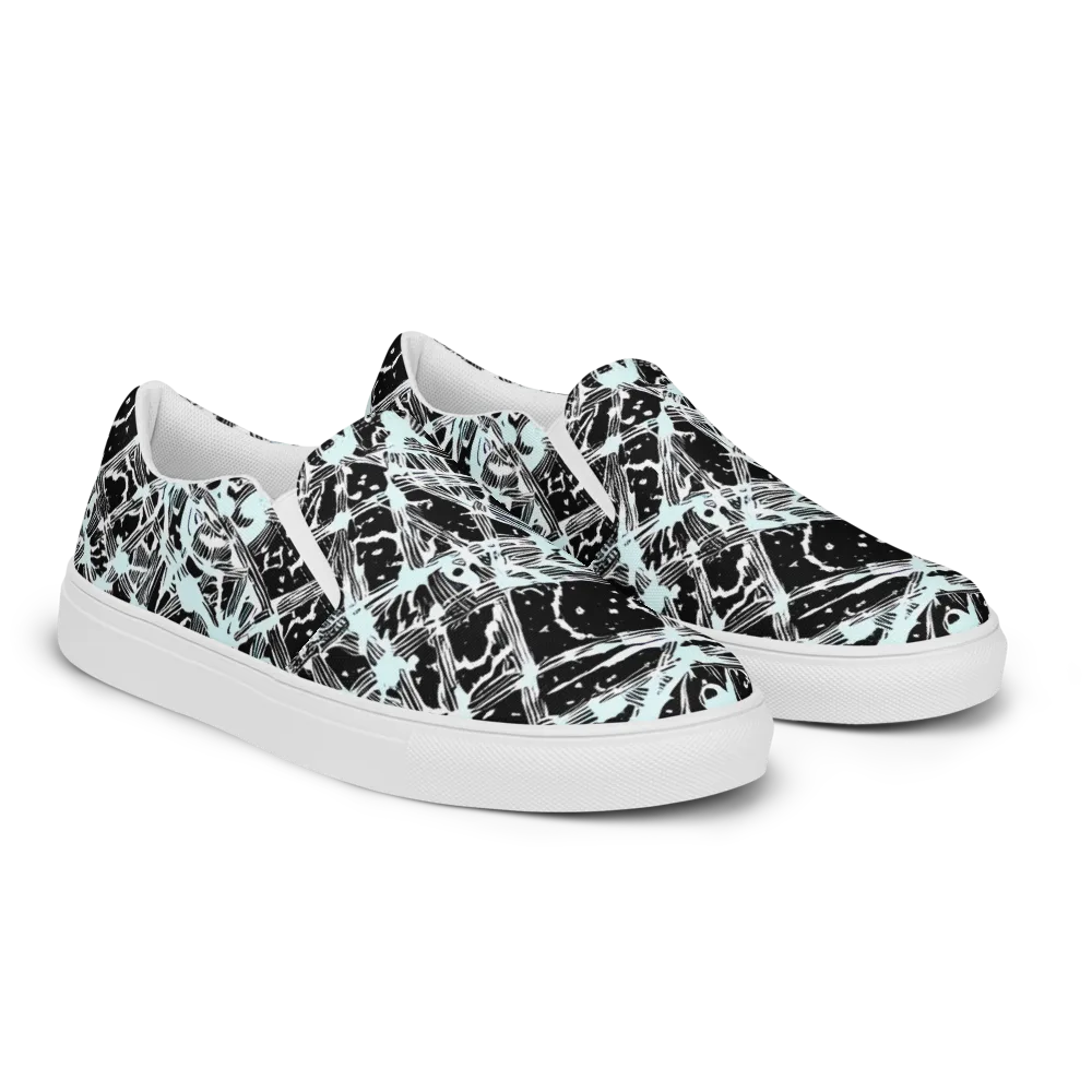 Polar Static on Women's Slip-On Canvas Shoes — Right Front