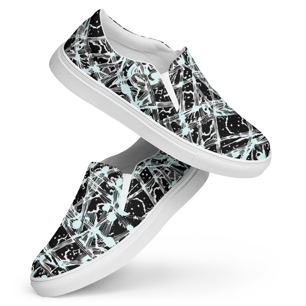 Polar Static on Women's Slip-On Canvas Shoes — Front