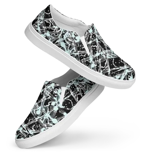 Polar Static on a Women's Slip-On Canvas Shoes