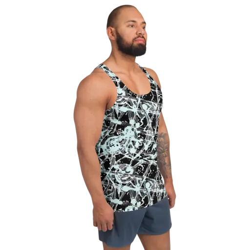 Polar Static on a Men's Tank Top