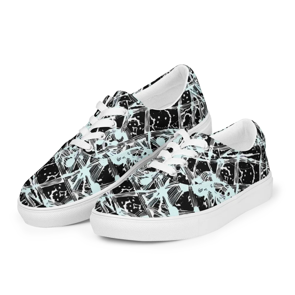 Polar Static on Men's Lace-Up Canvas Shoes — Left Front
