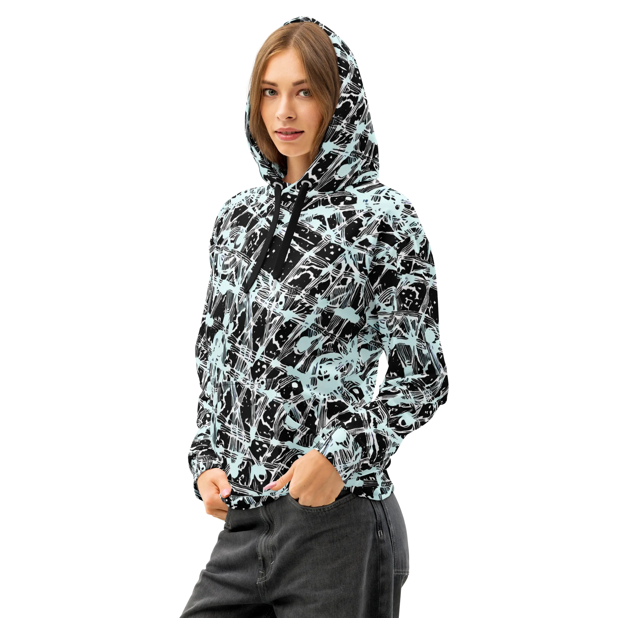 Polar Static on Cotton Hoodie — Left Front