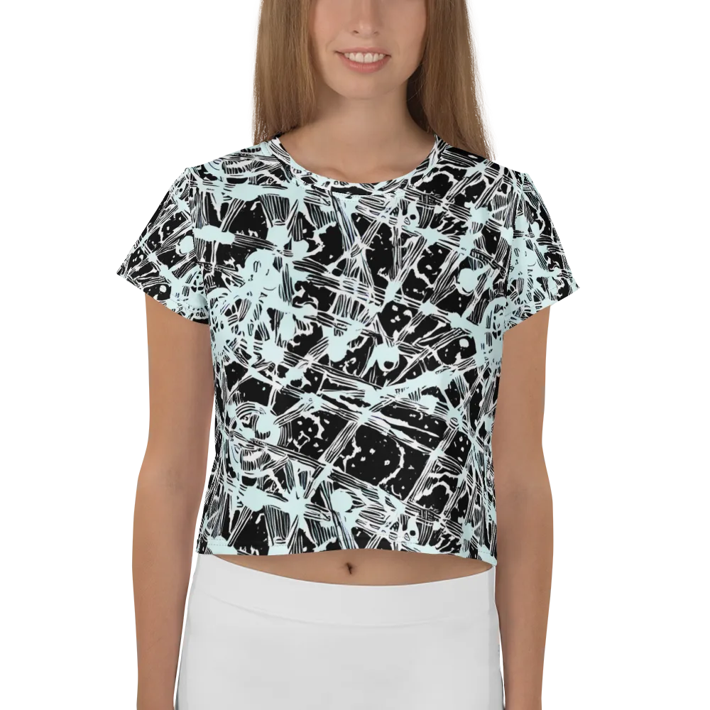 Polar Static on Crop Tee — Front