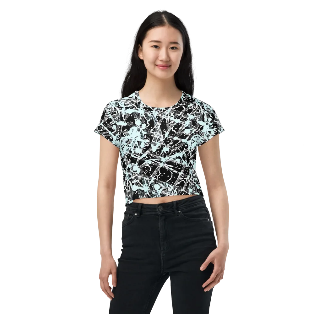 Polar Static on Crop Tee — Front