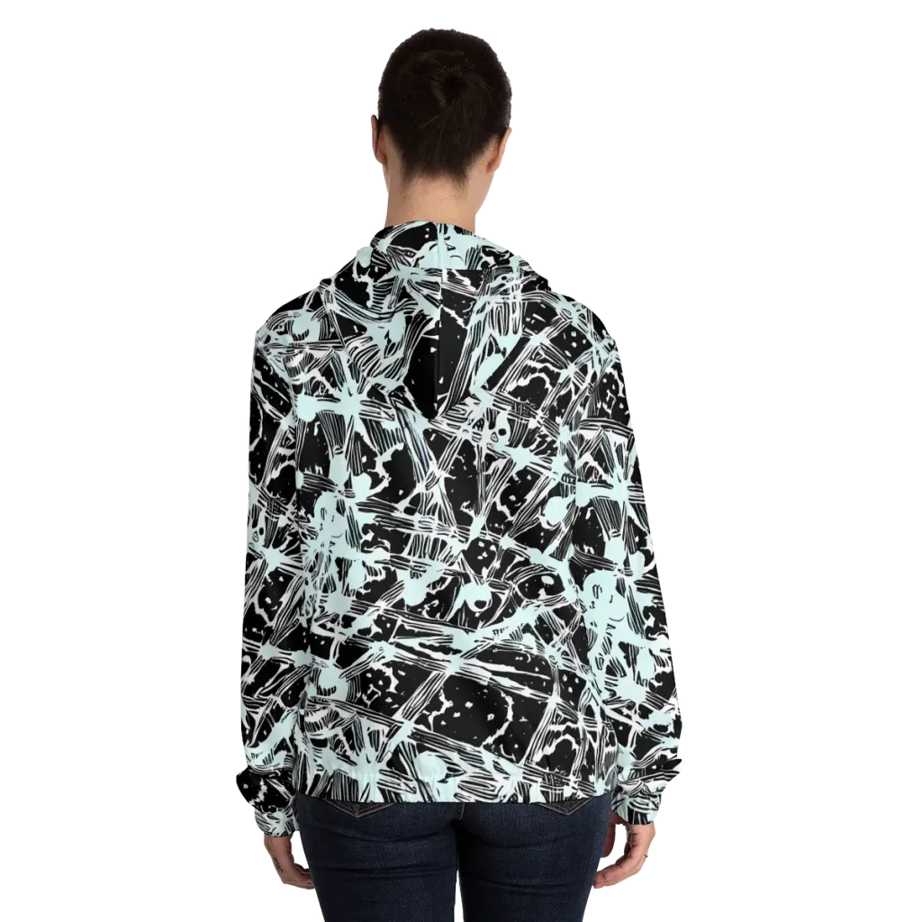 Polar Static on Women's Full-Zip Hoodie — Back On Person