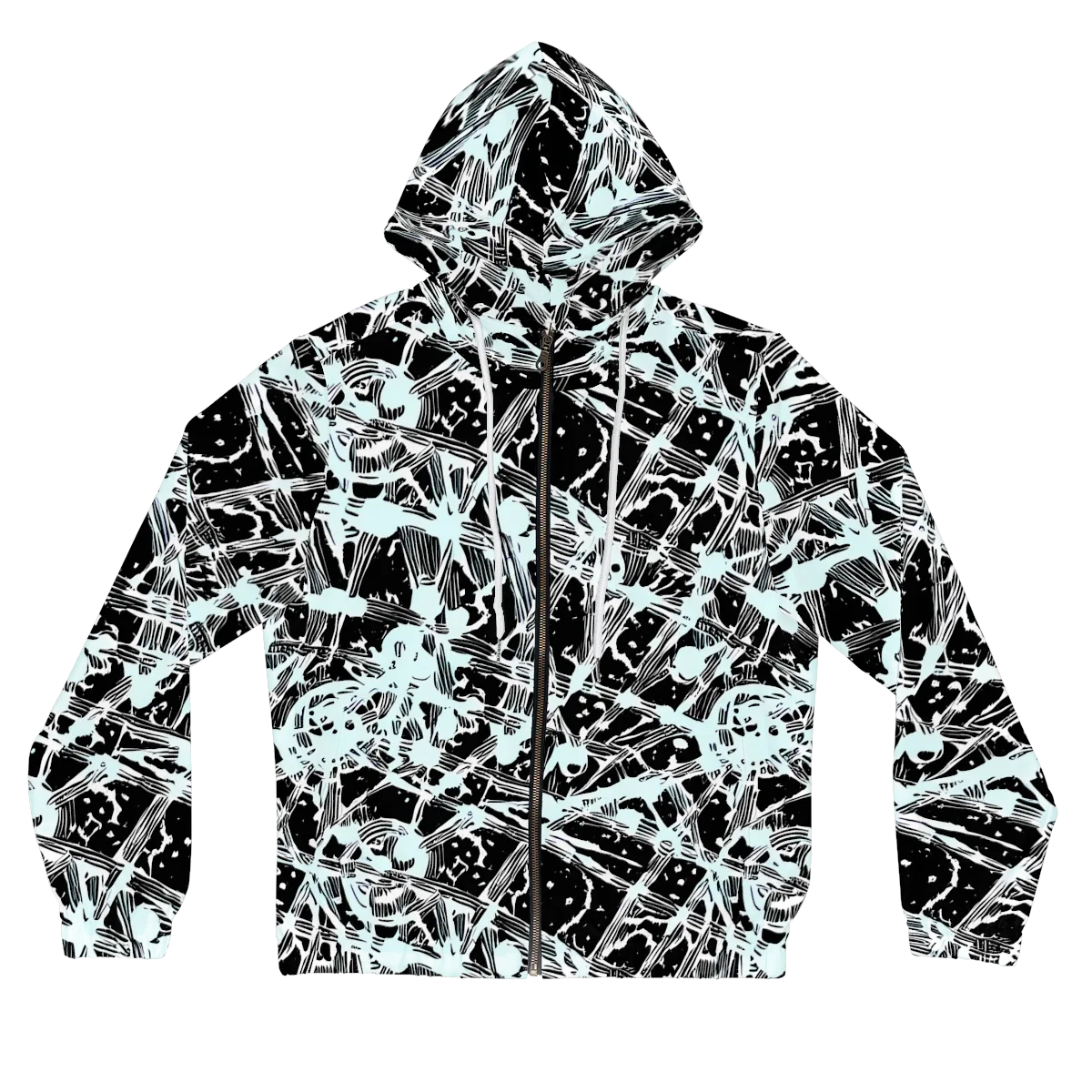 Polar Static on Women's Full-Zip Hoodie — Front