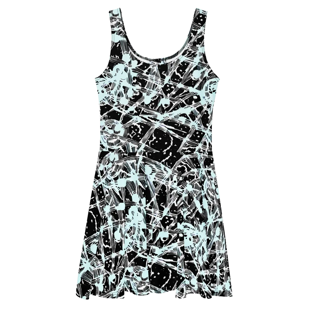 Polar Static on Skater Dress — Front