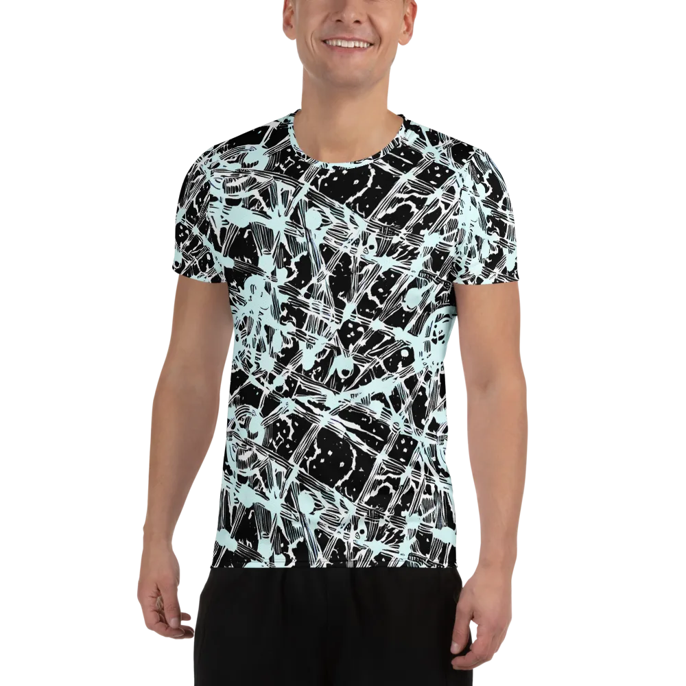 Polar Static on Men's Athletic T-Shirt — Front