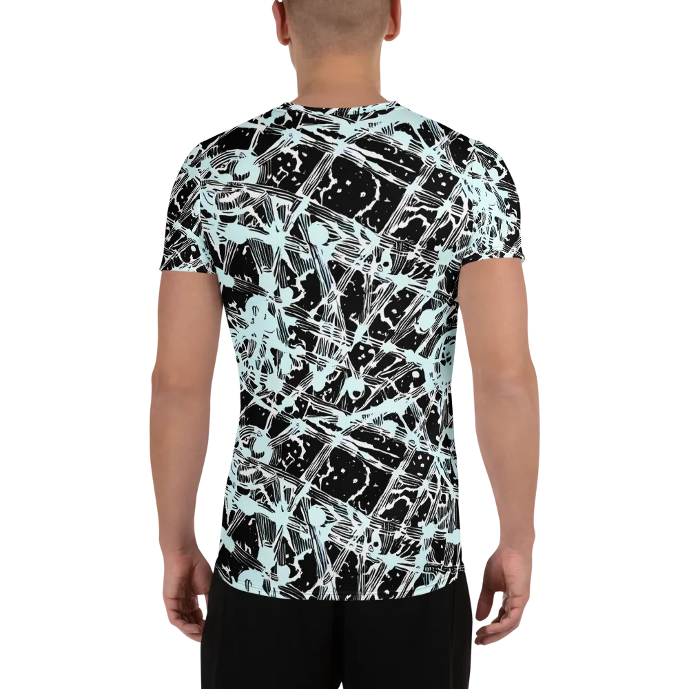 Polar Static on Men's Athletic T-Shirt — Back