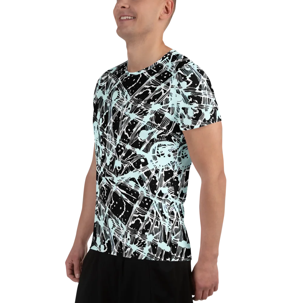 Polar Static on Men's Athletic T-Shirt — Left