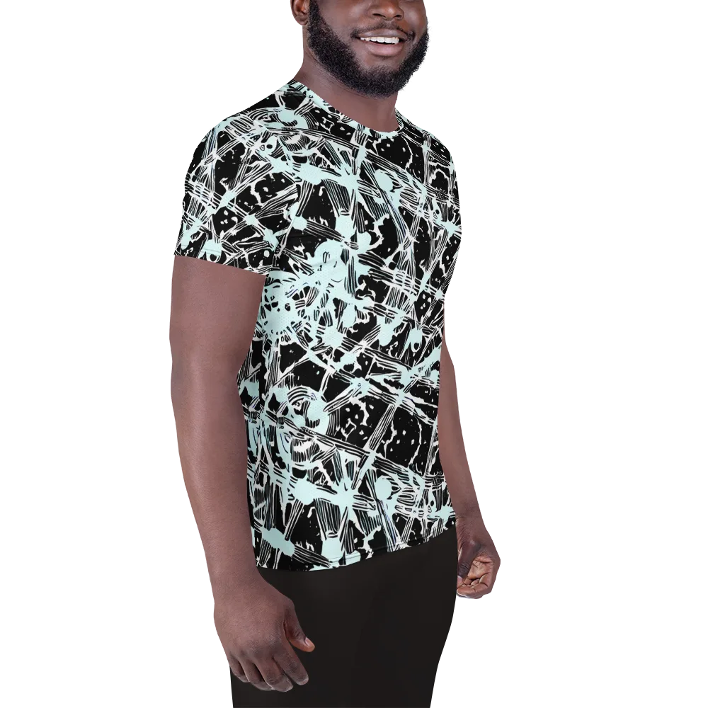 Polar Static on Men's Athletic T-Shirt — Right