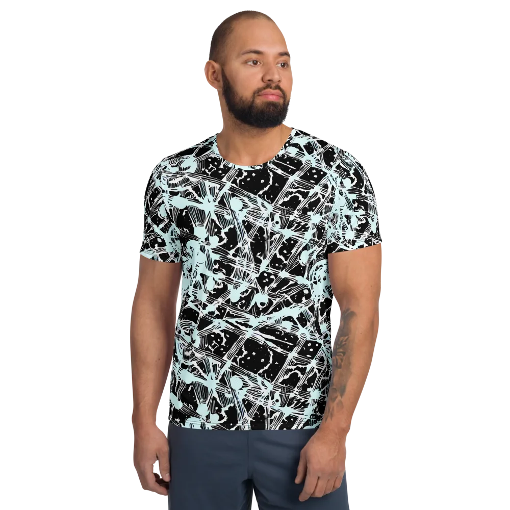 Polar Static on Men's Athletic T-Shirt — Front