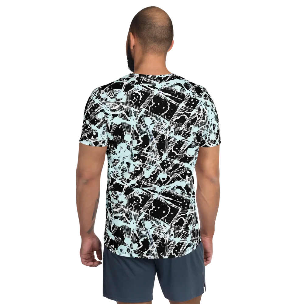 Polar Static on Men's Athletic T-Shirt — Back